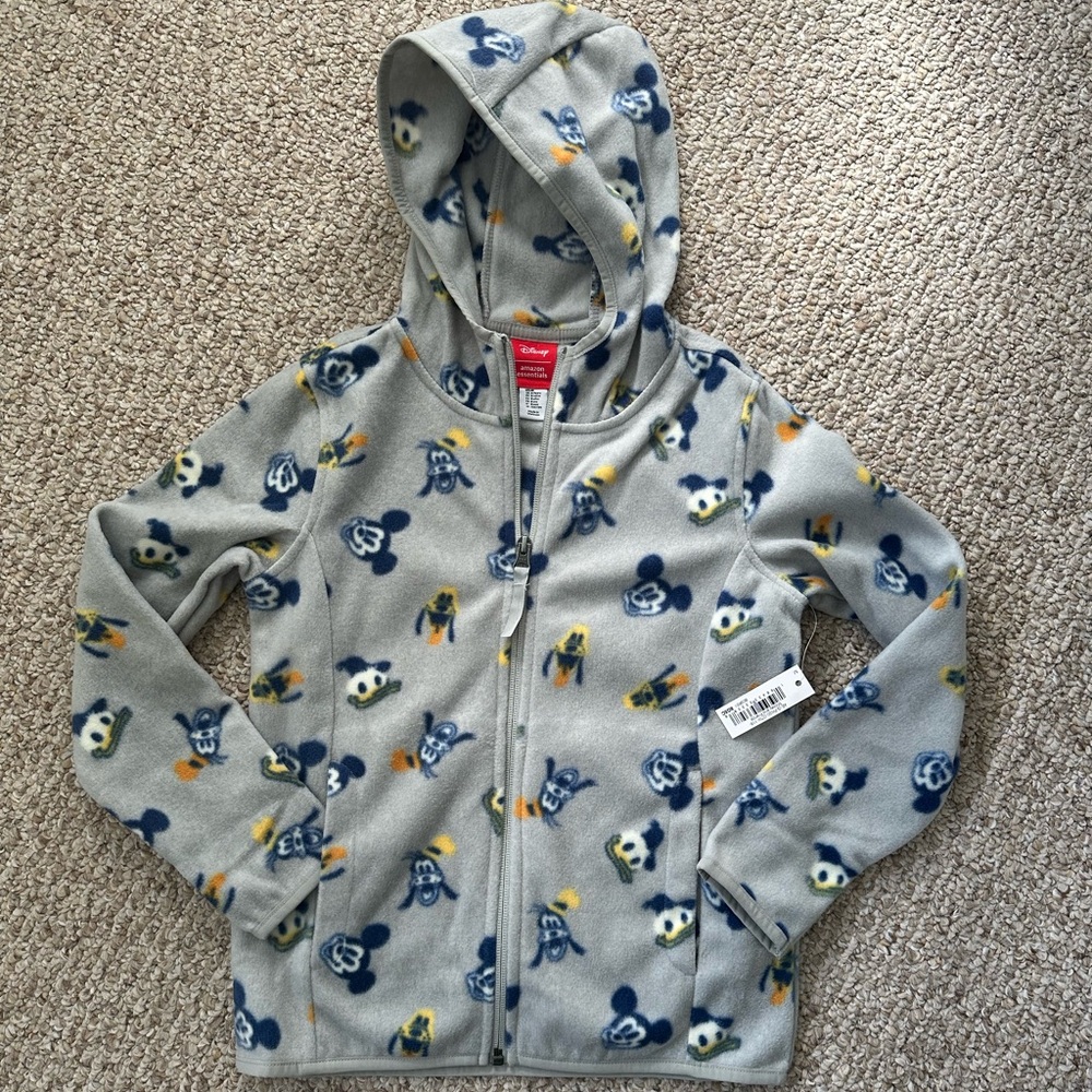 Kids Disney Fleece Zip Up Hoodie NWT